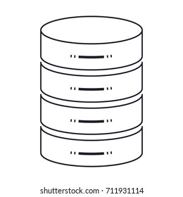 server hosting storage icon in monochrome silhouette vector illustration