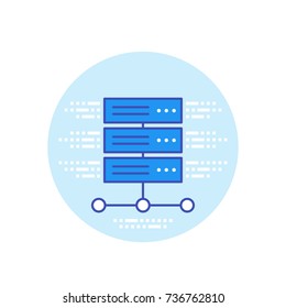 server, hosting vector icon