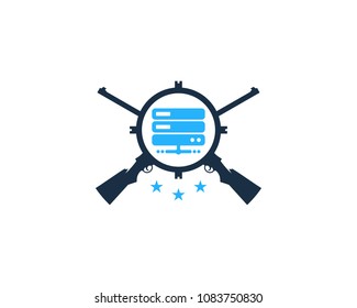 Server Hunting Icon Logo Design Element