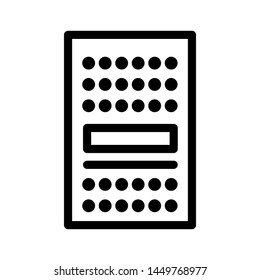 Server icon best , template logo design emblem isolated illustration  , connection network backup hosting , outline solid background white
