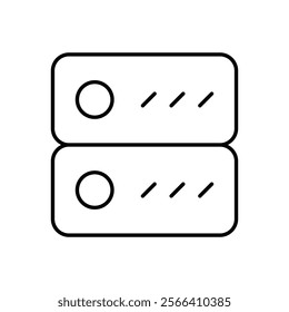 Server icon. Computer hardware icon design. vector graphic