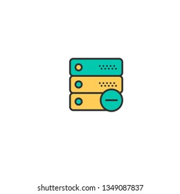 Server icon design. Interaction icon vector illustration