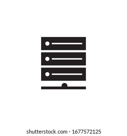 Server icon design isolated on white background. vector illustration