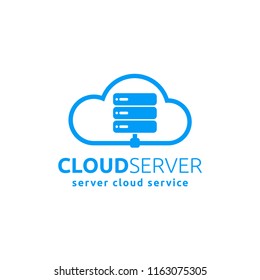 Server Icon Design. Logo Design Related To Server Service, Web Hosting, Data Center, Data Processing Or Cloud Computing. 