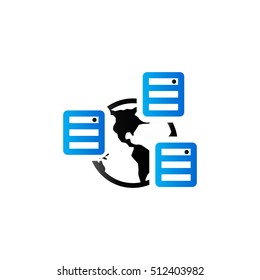 Server icon in duo tone color. Mirror, multiple 