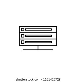 server icon. Element of Internet related icon for mobile concept and web apps. Thin line server icon can be used for web and mobile