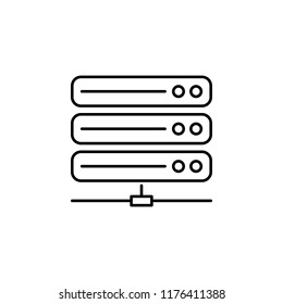 server icon. Element of seo and online marketing icon for mobile concept and web apps. Thin line server icon can be used for web and mobile
