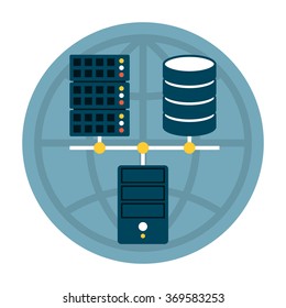 Server Icon Flat