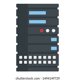 Server icon. Flat illustration of server vector icon for web design