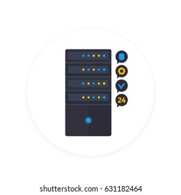 server icon in flat style