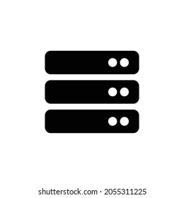server Icon. Flat style design isolated on white background. Vector illustration
