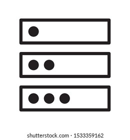 server icon in flat style isolated. Vector Symbol illustration.