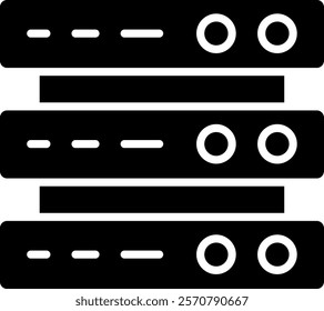 Server Icon Glyph Vector Illustration