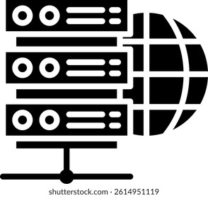 Server Icon Glyph Vector Illustration