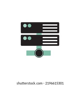 Server icon. Hardware symbol. Vector illustration.