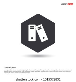 Server icon Hexa White Background icon template