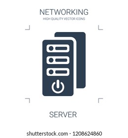 server icon. high quality filled server icon on white background. from networking collection flat trendy vector server symbol. use for web and mobile