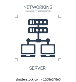 server icon. high quality filled server icon on white background. from networking collection flat trendy vector server symbol. use for web and mobile