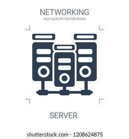 server icon. high quality filled server icon on white background. from networking collection flat trendy vector server symbol. use for web and mobile