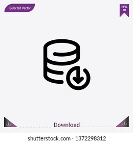 Server icon isolated on grey background.Premium symbol for website design, mobile application, logo, ui.Modern, simple, isolated, flat best quality icon for web site designs or mobile apps.