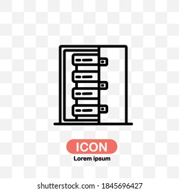 Server icon isolated on transparent background.