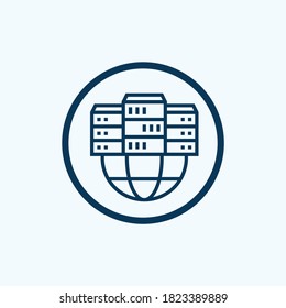 server icon isolated on white background from computer hardware collection. server icon trendy and modern server symbol for logo, web, app