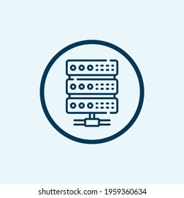 server icon isolated on white background from database and servers collection. server icon thin line outline linear server symbol for logo, web, app