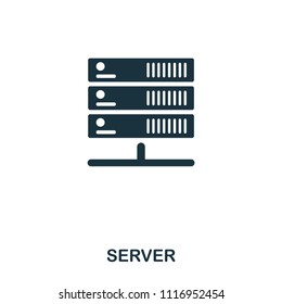 Server icon. Line style icon design. UI. Illustration of server icon. Pictogram isolated on white. Ready to use in web design, apps, software, print.