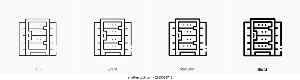 server icon. Linear style sign isolated on white background. Vector illustration.