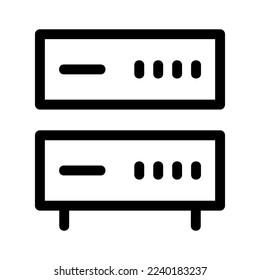 Server-Symbol oder Logo einzeln auf Zeichen, Vektorgrafik - hochwertige Vektorsymbole in schwarzem Stil
