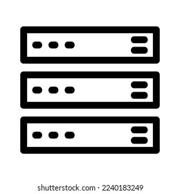 Server-Symbol oder Logo einzeln auf Zeichen, Vektorgrafik - hochwertige Vektorsymbole in schwarzem Stil
