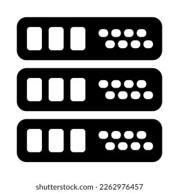 server icon or logo isolated sign symbol vector illustration - high quality black style vector icons