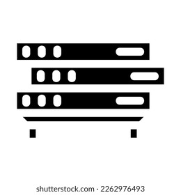 icono de servidor o logotipo símbolo de signo aislado ilustración vectorial - iconos vectoriales de estilo negro de alta calidad