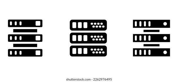 server icon or logo isolated sign symbol vector illustration - high quality black style vector icons