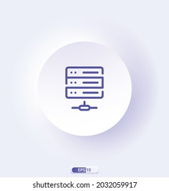 server icon. Network and Technology Icons. Computer Technology and Network-related icon. Vector symbols are isolated on a white background.