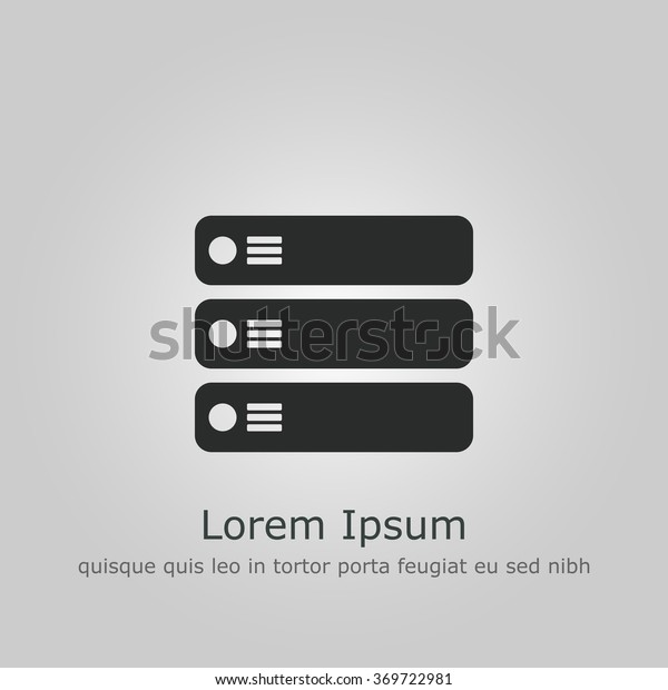 Server Icon On Grey Background Text Stock Vector (Royalty Free ...