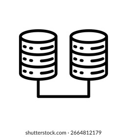 Server Icon Outline Vector Illustration