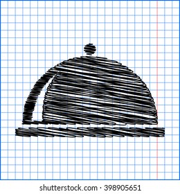 Server icon with pen effect on paper