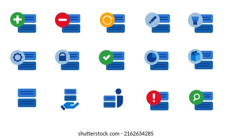 server icon set collection of data center management security add remove access infrastructure digital