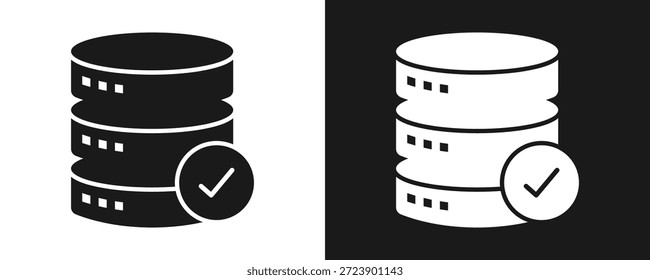 Icono De Servidor Conjunto De Glifos En Fondo Blanco Y Negro