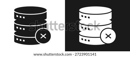 Server Icon Set Glyph In White And Black Background
