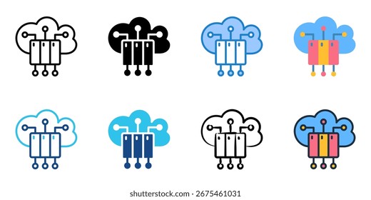 Server icon set multiple style collection 
