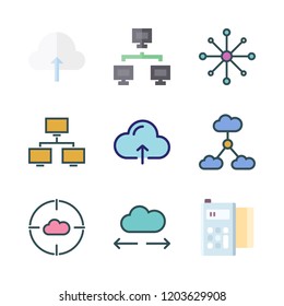 server icon set. vector set about networking, network, data storage and technology icons set.