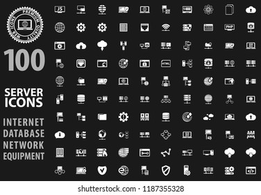 Server icon set for web sites and user interface