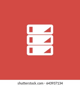 server icon. sign design. red background