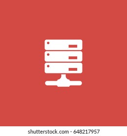 server icon. sign design. red background