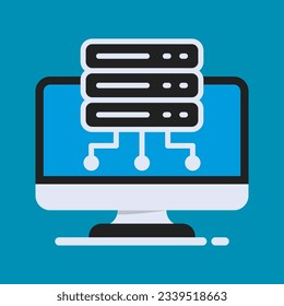 Icono de servidor. inicio de sesión para concepto móvil y diseño web. ilustración vectorial