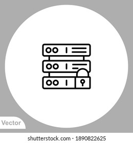 Server icon sign vector,Symbol, logo illustration for web and mobile