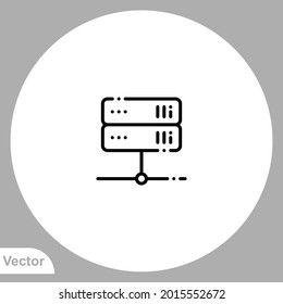Vector de signo de icono de servidor,Símbolo, ilustración de logotipo para web y móvil