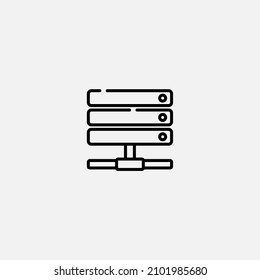 Server icon sign vector,Symbol, logo illustration for web and mobile